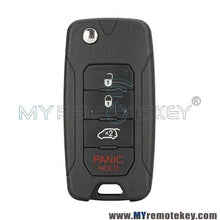 Load image into Gallery viewer, Chrysler/ Dodge/Jeep 4 Button Flip Key OHT692713AA/OHT692427AA/ KOBDT04A 315 MHz, Aftermarket