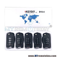 Cargar imagen en el visor de la galería, KEDIY Honda Style Multi-functional 4 Button Flip Key, Aftermarket