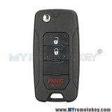 Chrysler/Dodge/Jeep 3 Button Flip Key OHT692427AA KOBDT04A 315 MHz, Aftermarket