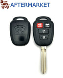 Toyota 4 Button Remote Head Key Shell TR47,Aftermarket