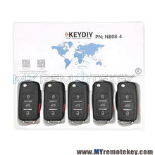 Cargar imagen en el visor de la galería, KEDIY Volkswagen Style Multi-functional 4 Button Flip Key, Aftermarket