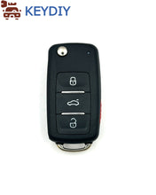 Load image into Gallery viewer, KEYDIY Volkswagen Style 4 Button Flip Key, Aftermarket