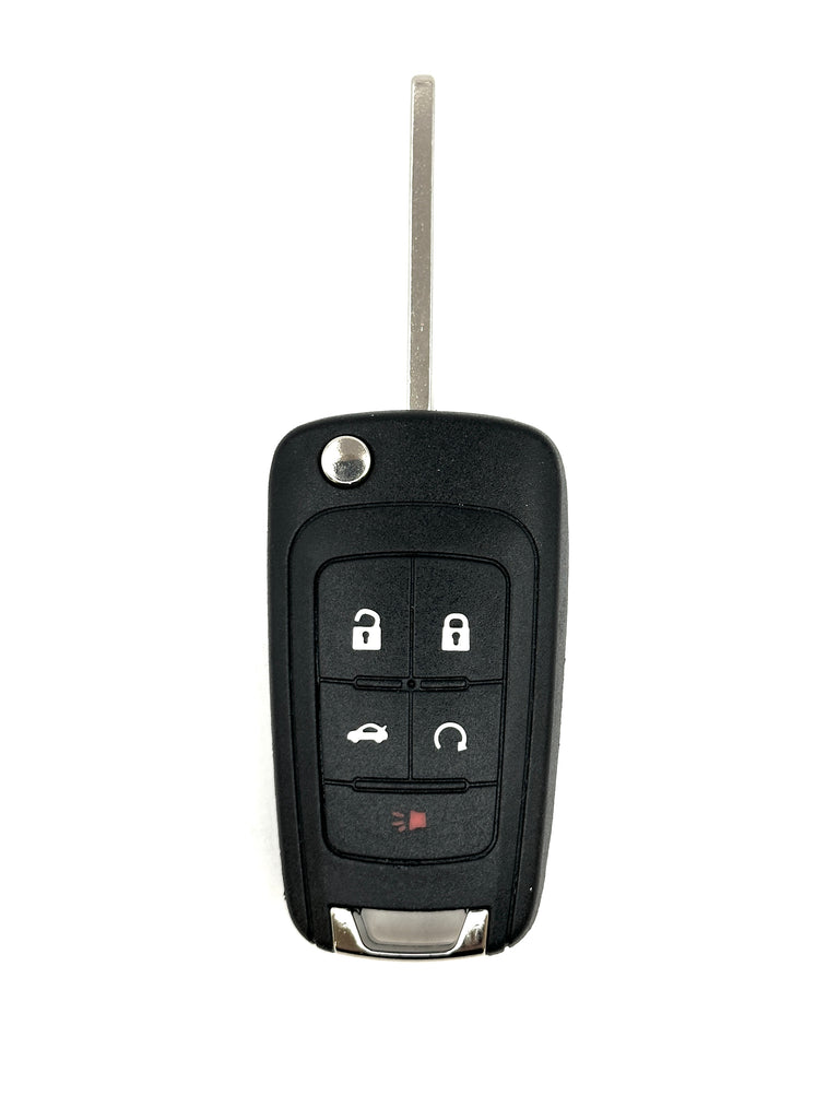 Chevrolet 5 Button HU100 Flip Key Shell, Aftermarket