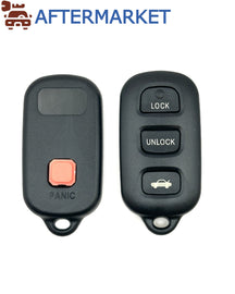 Toyota 4 Button Remote Shell, Aftermarket