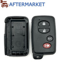 Toyota 4 Button Smart Key Shell, Aftermarket