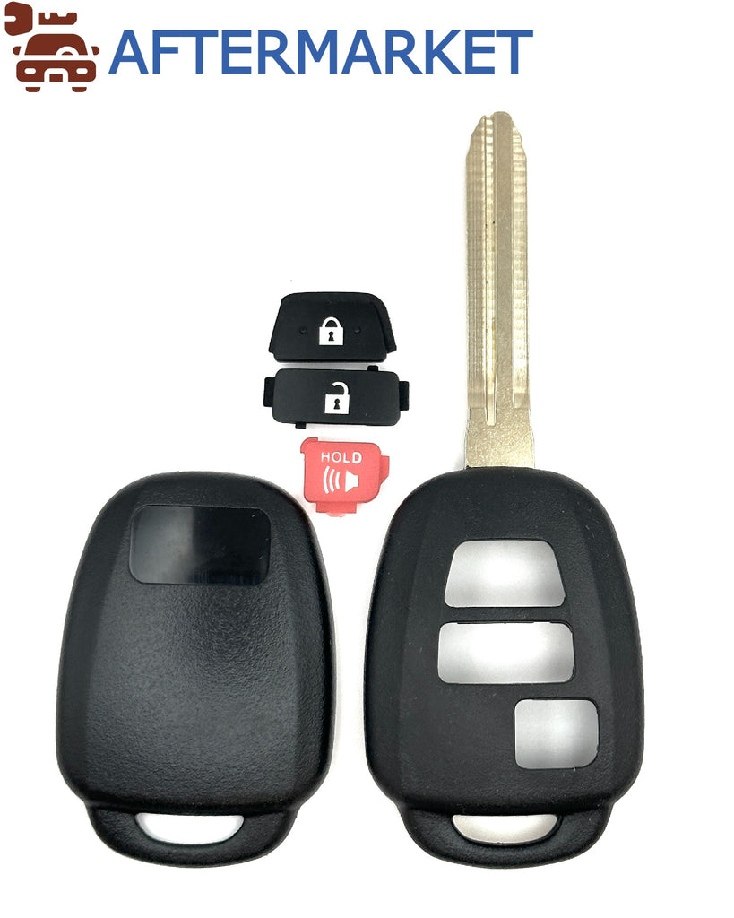 Toyota 3 Button Remote Head Key Shell TOY43, Aftermarket