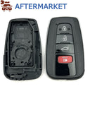 Toyota 4 Button Smart Key Shell, Aftermarket