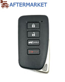 Lexus 4 Button Smart Key Shell, Aftermarket