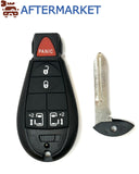 Chrysler/Dodge/Jeep 5 Button Fobik Key GQ4-53T 433MHz, Aftermarket