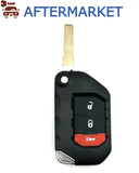 Jeep 3 Button Flip Key OHT1130261 433MHz, Aftermarket