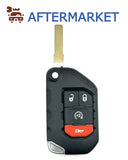 Jeep 4 Button Flip Key OHT1130261 433MHz, Aftermarket