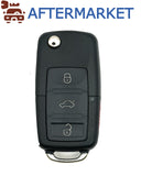 KEDIY Volkswagen Style Multi-functional 4 Button Flip Key, Aftermarket (Pack of 5)