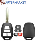 Toyota 4 Button Remote Head Key Shell ﻿TR47, Aftermarket