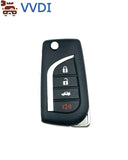 VVDI Toyota Style 4 Button Flip Key, Aftermarket