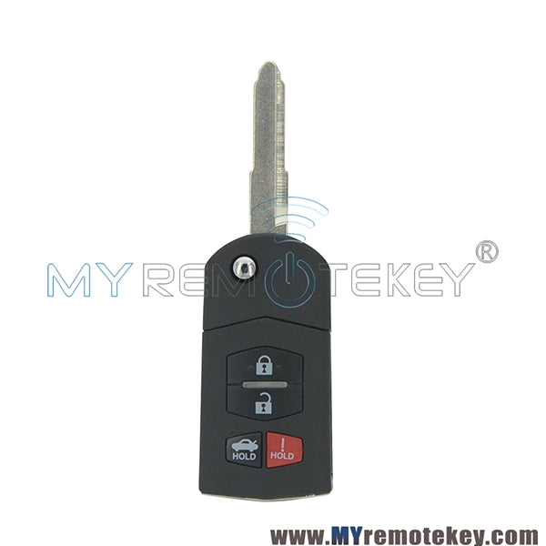 Mazda 4 Button Flip Key BGBX1T478SKE12501 315MHz, Aftermarket