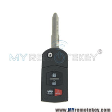 Load image into Gallery viewer, Mazda 4 Button Flip Key BGBX1T478SKE12501 315MHz, Aftermarket