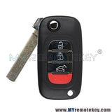 Mercedes 4 Button Flip Key 4A Chip 433Mhz, Aftermarket