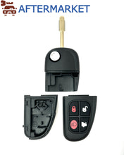 Cargar imagen en el visor de la galería, Jaguar 4 Button Flip Key Shell 6 Cut Tibbe Blade, Aftermarket