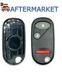 Honda 3 Button Remote Shell, Aftermarket