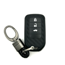 Cargar imagen en el visor de la galería, Honda Silicone Smart Key Fob Cover with key chain 4 Button - Black