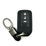 Honda Silicone Smart Key Fob Cover with key chain 4 Button - Black