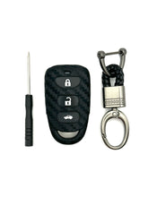 Cargar imagen en el visor de la galería, Hyundai/KIA Silicone Key Fob Cover with key chain 4 button - Black