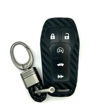 Load image into Gallery viewer, Ford/Lincoln Silicone Smart Key Fob Cover with key chain 5 button, Black