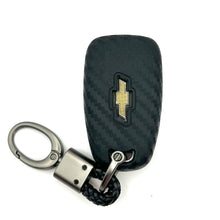 Load image into Gallery viewer, Chevrolet Silicone Smart Key Fob Cover with key chain 5 button - Black