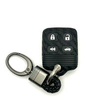 Cargar imagen en el visor de la galería, Ford/Lincoln Silicone Key Fob Cover with key chain 4 button - Black