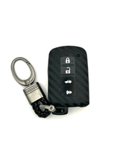 Cargar imagen en el visor de la galería, Toyota Silicone Smart Key Fob Cover with key chain 4 button - Black