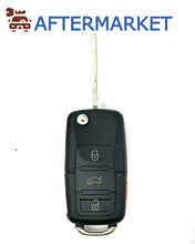 Cargar imagen en el visor de la galería, Volkswagen 4 Button Flip Key Shell, Aftermarket