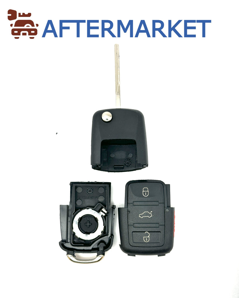 Volkswagen 4 Button Flip Key Shell, Aftermarket